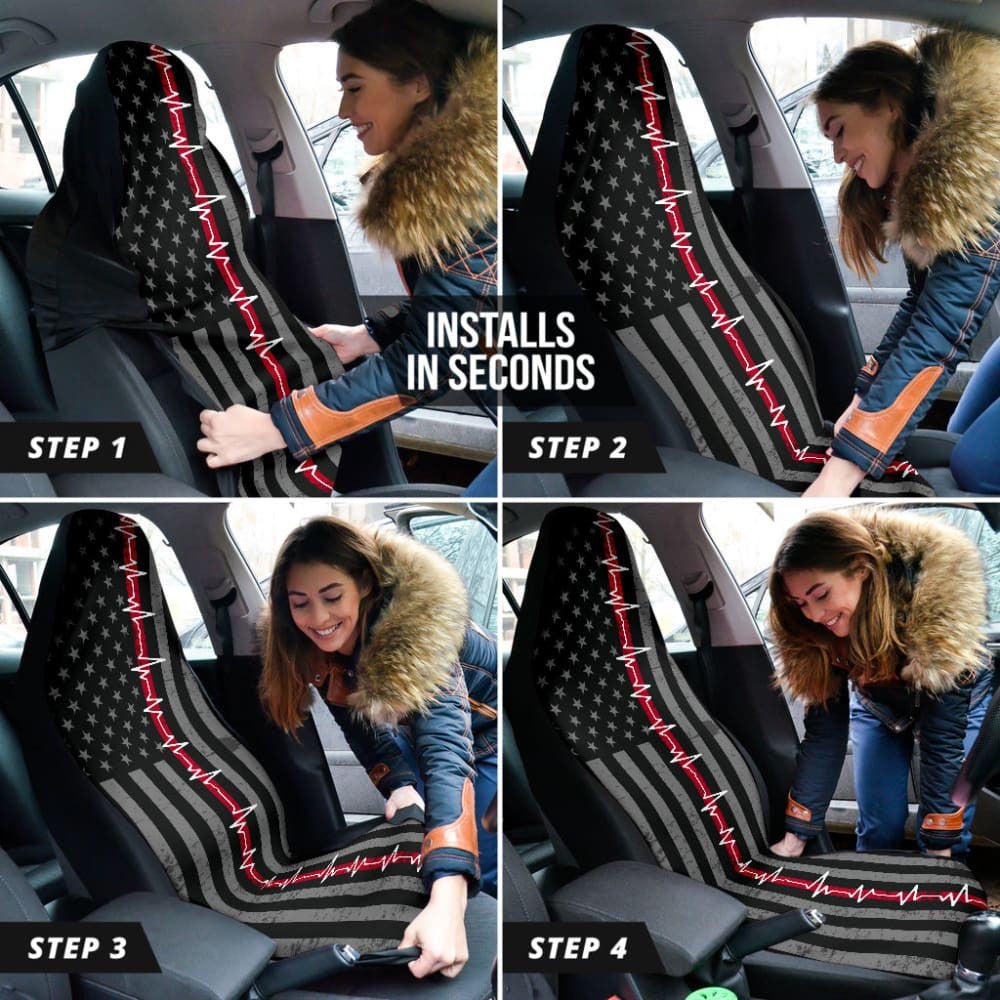 Nurse Car Seat Covers Custom American Flag