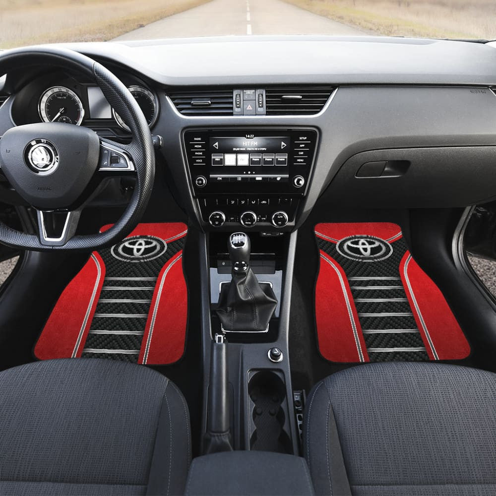Red Toyota Amazing Style Car Floor Mats Custom