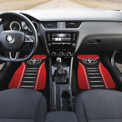 Red Toyota Amazing Style Car Floor Mats Custom