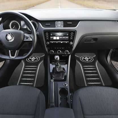 Black And Grey Toyota Amazing Style Car Floor Mats Custom