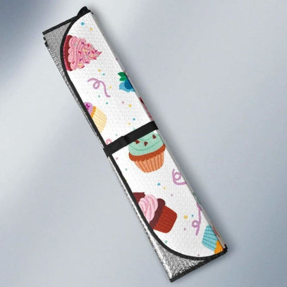Cake Cupcake Design Pattern Car Auto Sun Shades