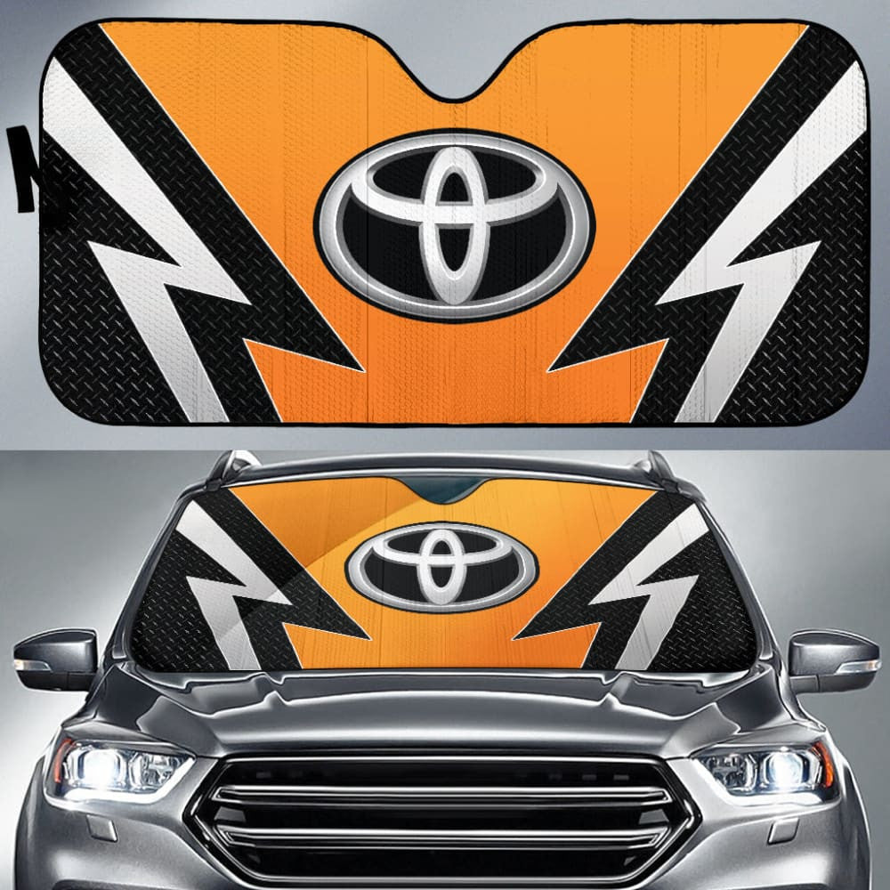 Orange And Black Toyota Amazing Style Car Auto Sun Shades Custom