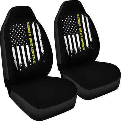 Dispatchers The Calm Voice In The Dark Thin Yellow Line Car Seat Covers