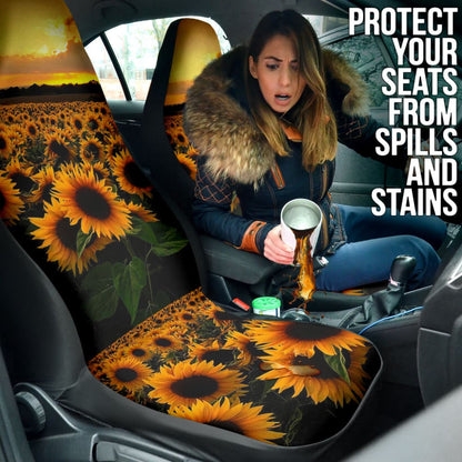 Amazing Sunflower Car Seat Covers