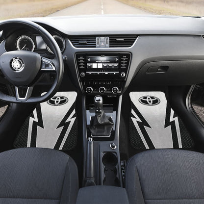White And Black Toyota Amazing Style Car Floor Mats Custom