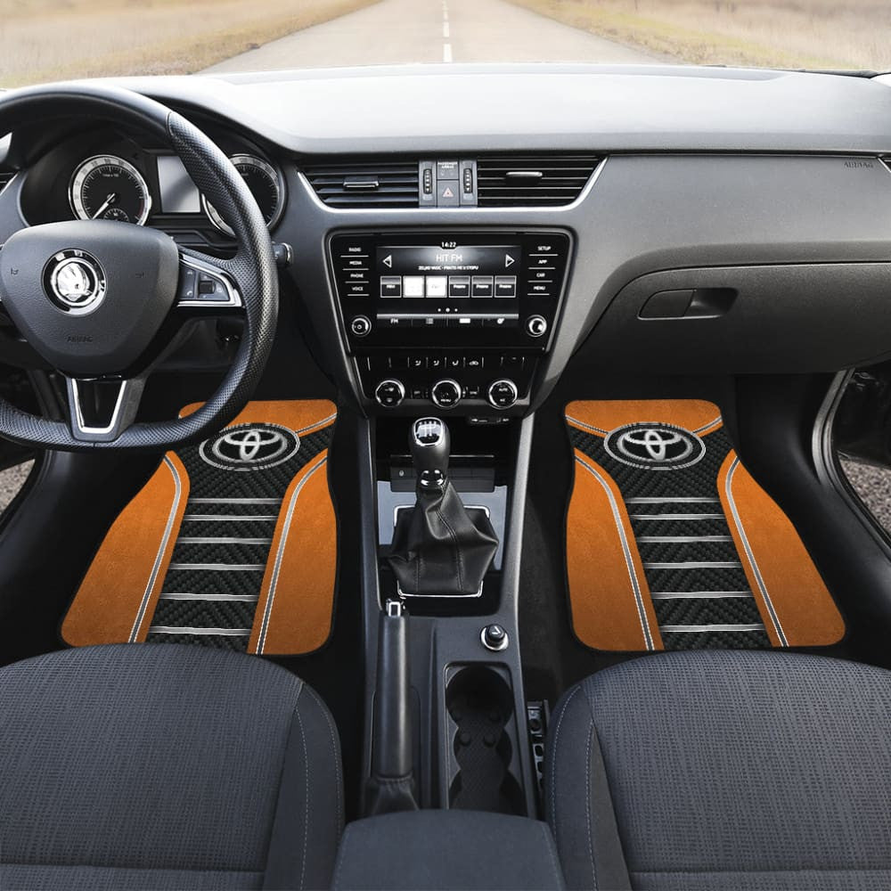 Orange Toyota Amazing Style Car Floor Mats Custom