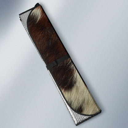 Amazing Best Gift Brown Cowhide Print Car Auto Sun Shades Custom