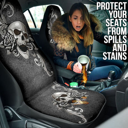 Amazing Gift Ideas Floral Skull Car Seat Covers Custom