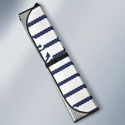 Anchor Rope Nautical  Pattern Car Auto Sun Shades