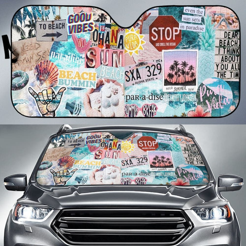 On The Beach Car Auto Sun Shades