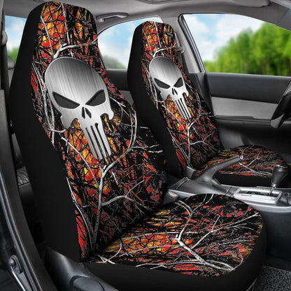 Wildfire Camouflage Punisher Custom Metallic Printed Car Seat Covers