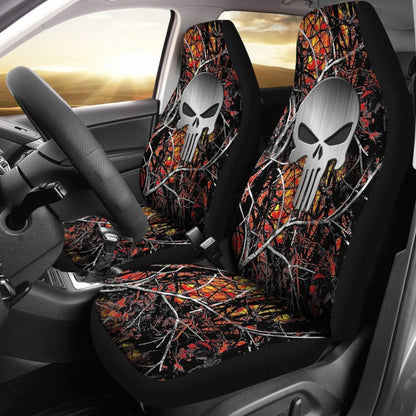 Wildfire Camouflage Punisher Custom Metallic Printed Car Seat Covers