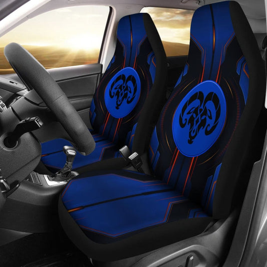 Amazing Black And Blue Dodge Ram Car Seat Covers Custom