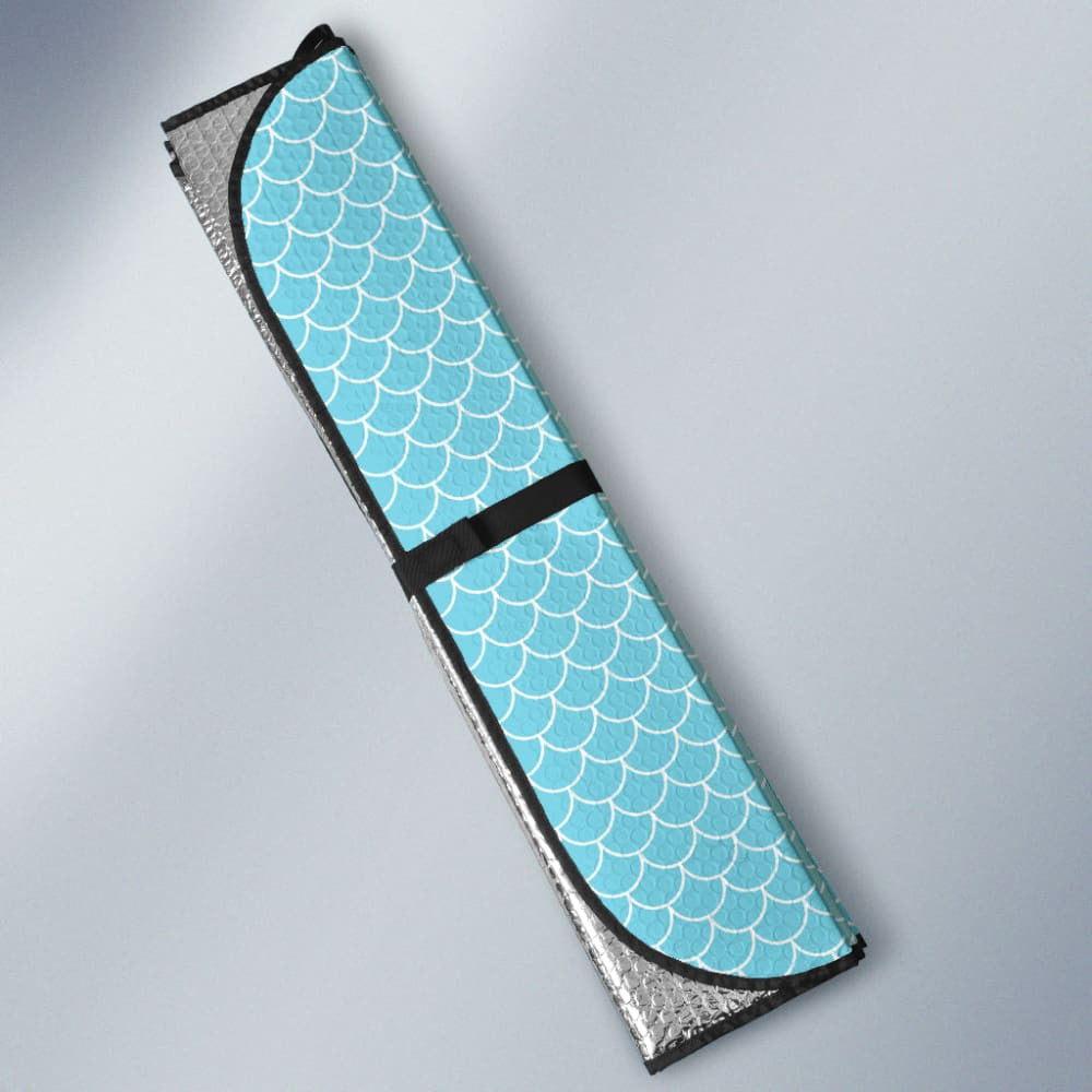 Blue Mermaid Scales Fish Scales Underwater Car Auto Sun Shades