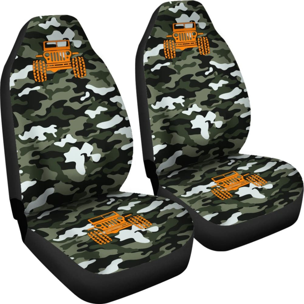 Forest Green Army Camouflage Color Pale Green Jeep Car Seats Covers