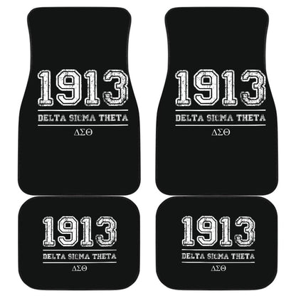 White Delta Sigma Theta Black Themed Car Floor Mats