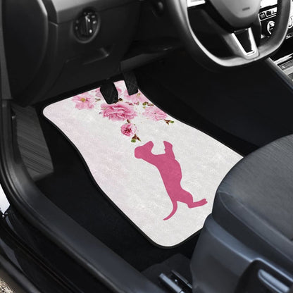 Pink Dachshund And Floral For Flower And Dog Lovers Car Floor Mats