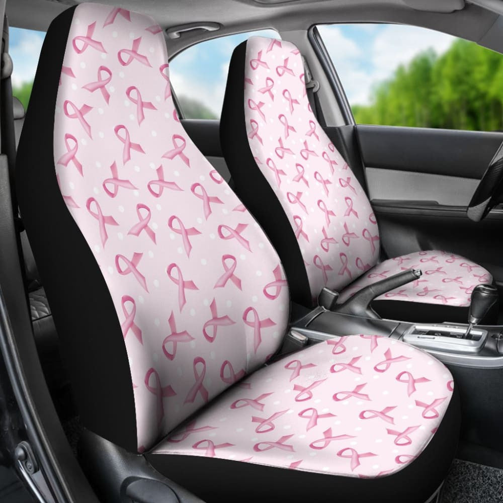 Car Seat Covers Pink Ribbon For Breast Cancer Awareness