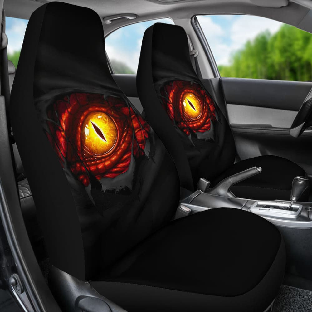 Yellow Dragon Eye Custom Car Accessories Car Seat Covers