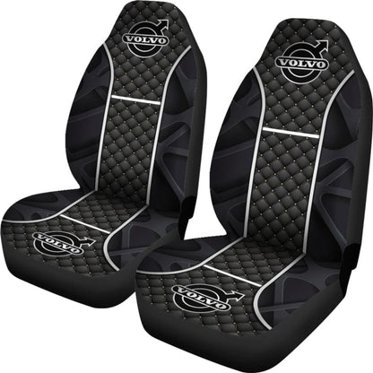 Amazing Volvo Black Themed Printed Car Seat Covers