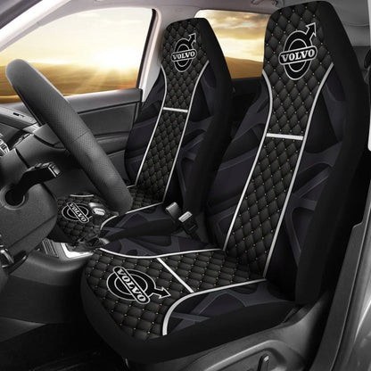 Amazing Volvo Black Themed Printed Car Seat Covers