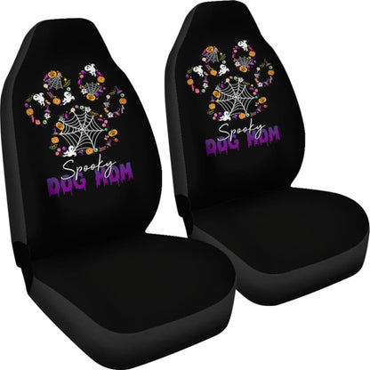 Spooky Dog Mom Halloween Car Seat Covers