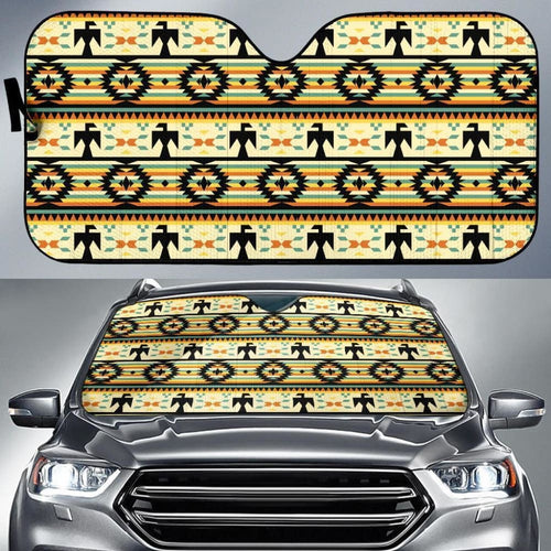 Thunderbirds Yellow Native American Symbol Auto Sun Shades