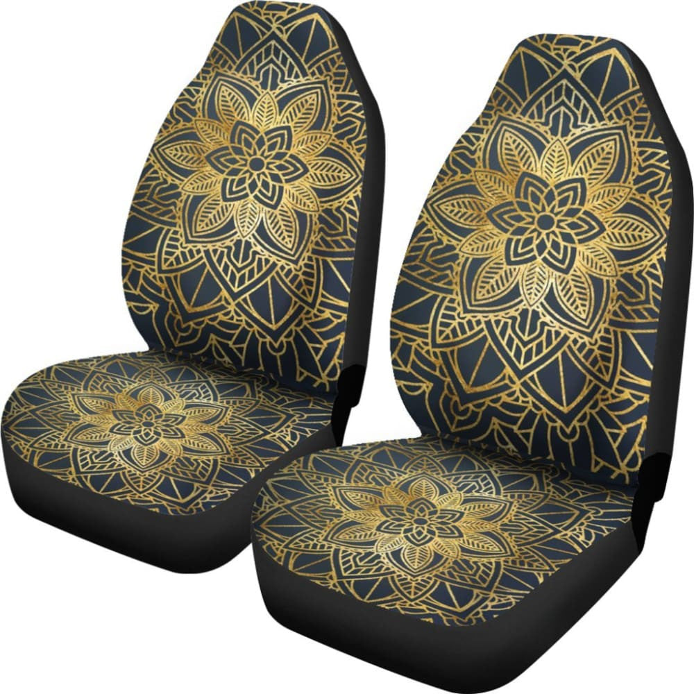 Gold Mandala Car Seat Covers