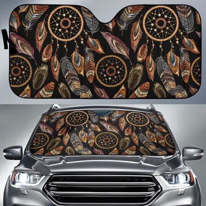 Dreamcatcher Feather Native American Auto Sun Shades
