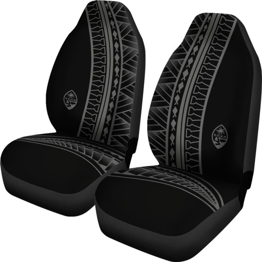 Guam Seal Gray Tribal Car Seat Covers
