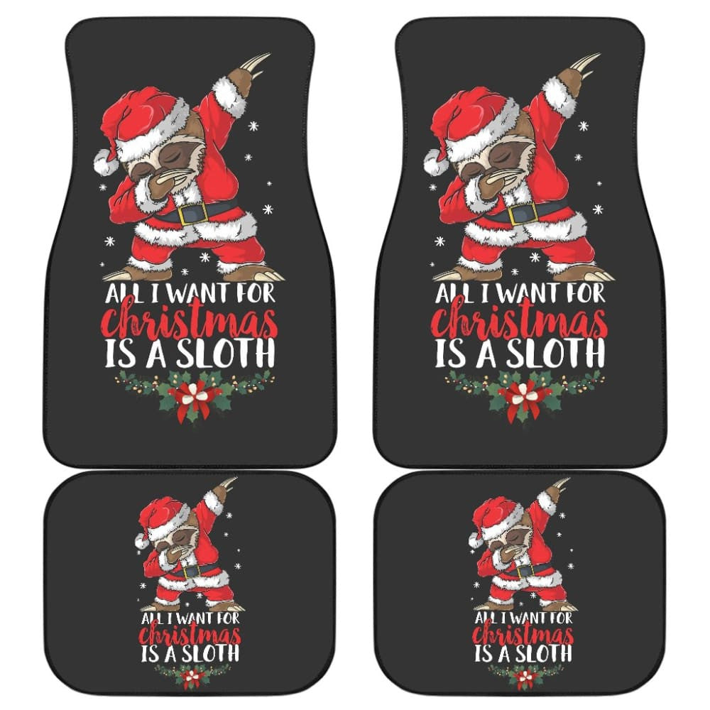 All I Want For Christmas Is A Sloth Car Floor Mats