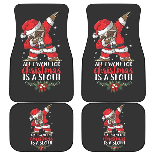 All I Want For Christmas Is A Sloth Car Floor Mats