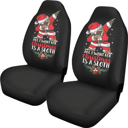 All I Want For Christmas Is A Sloth Car Seat Covers