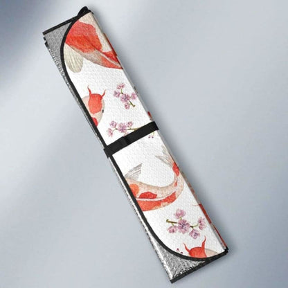 Watercolor Koi Fish Carp Fish Pattern Car Auto Sun Shades