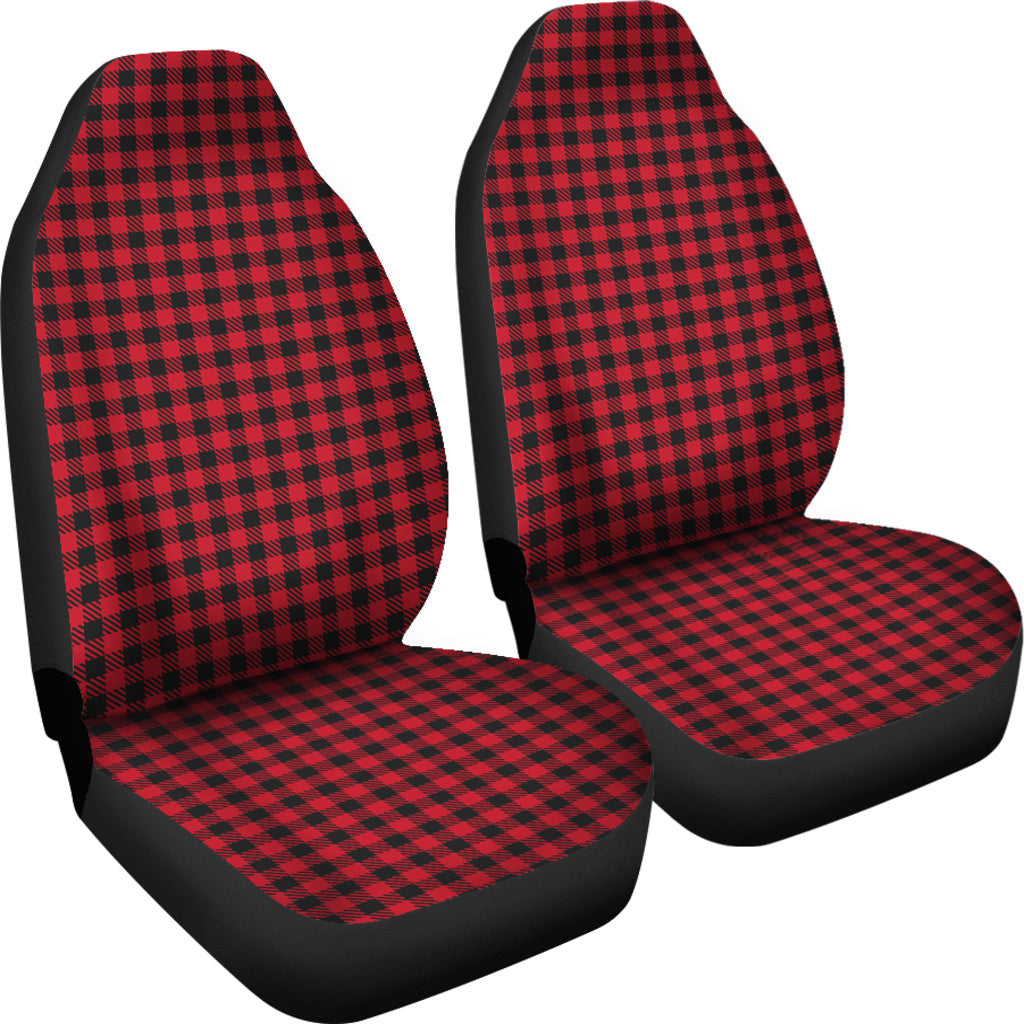 Red Checked Buffalo Plaid Amazing Car Seat Covers
