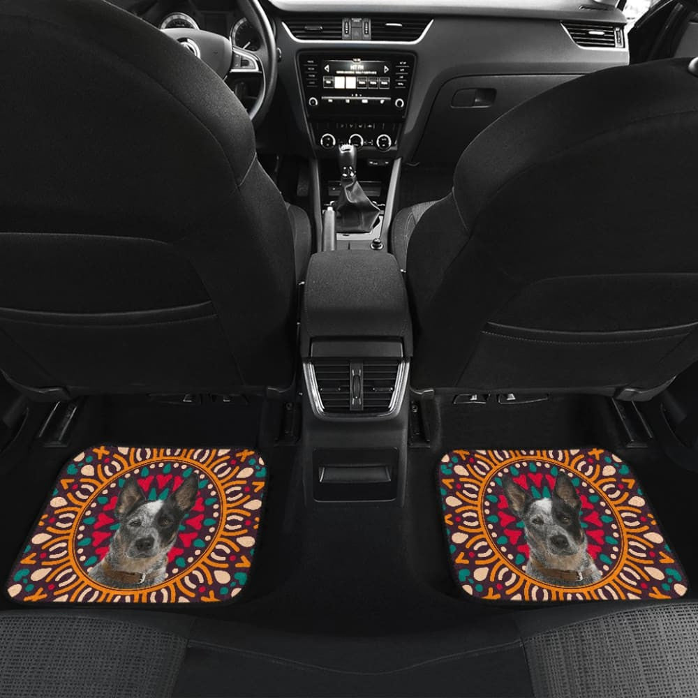 Australian Cattle Dog Colorful Flower Car Floor Mats