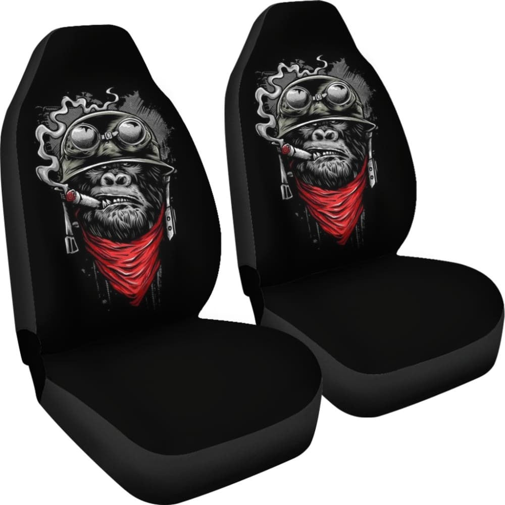 Badass Monkey Smoking Car Seat Covers