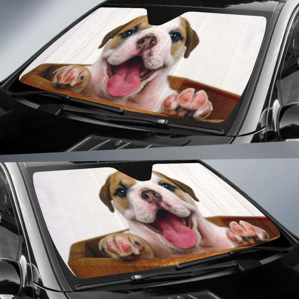 Puppy Bulldog Cute Car Sun Shade