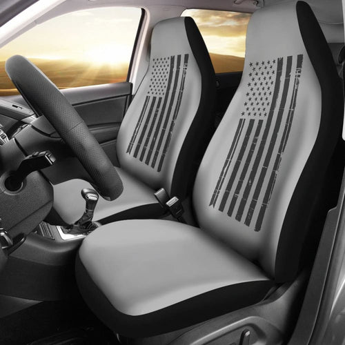 New Black American Flag Car Seat Covers Full Set