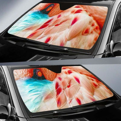 Flamingo Wading Bird Car Sun Shade
