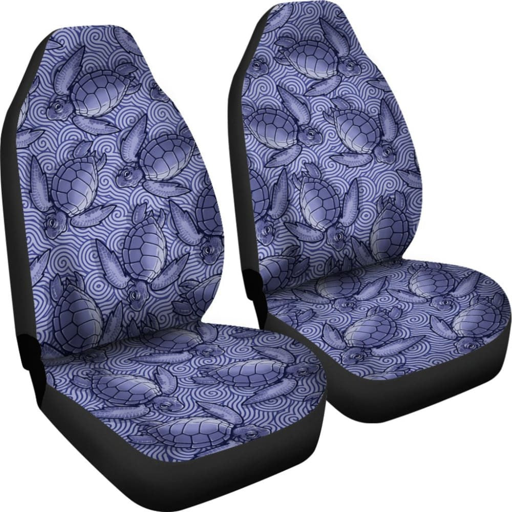 Turtle Swirl Car Seat Covers - Purple