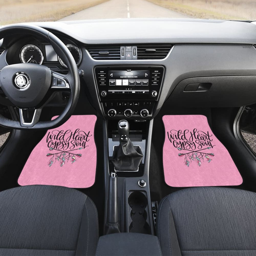 Wild Heart Gypsy Soul Pink Car Floor Mats