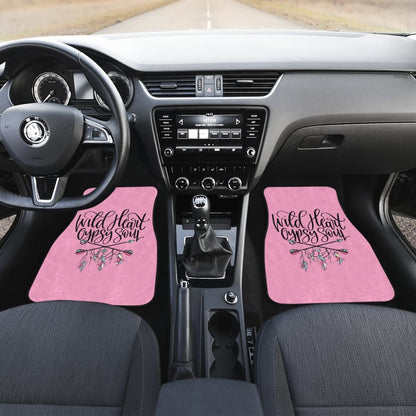 Wild Heart Gypsy Soul Pink Car Floor Mats