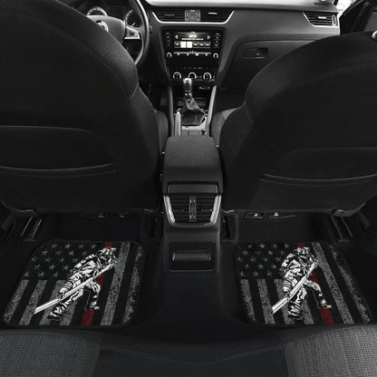 Firefighter Gift American Flag Thin Red Line Fireman Car Floor Mats