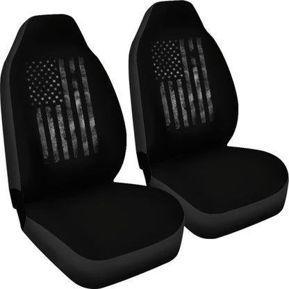 American Flag Black Car Seat Covers