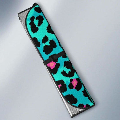 Green Leopard Skin Print Pattern Car Auto Sun Shades