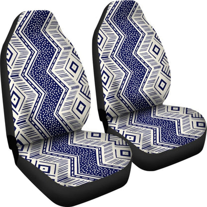 Colorful Aztec Blue And White Design