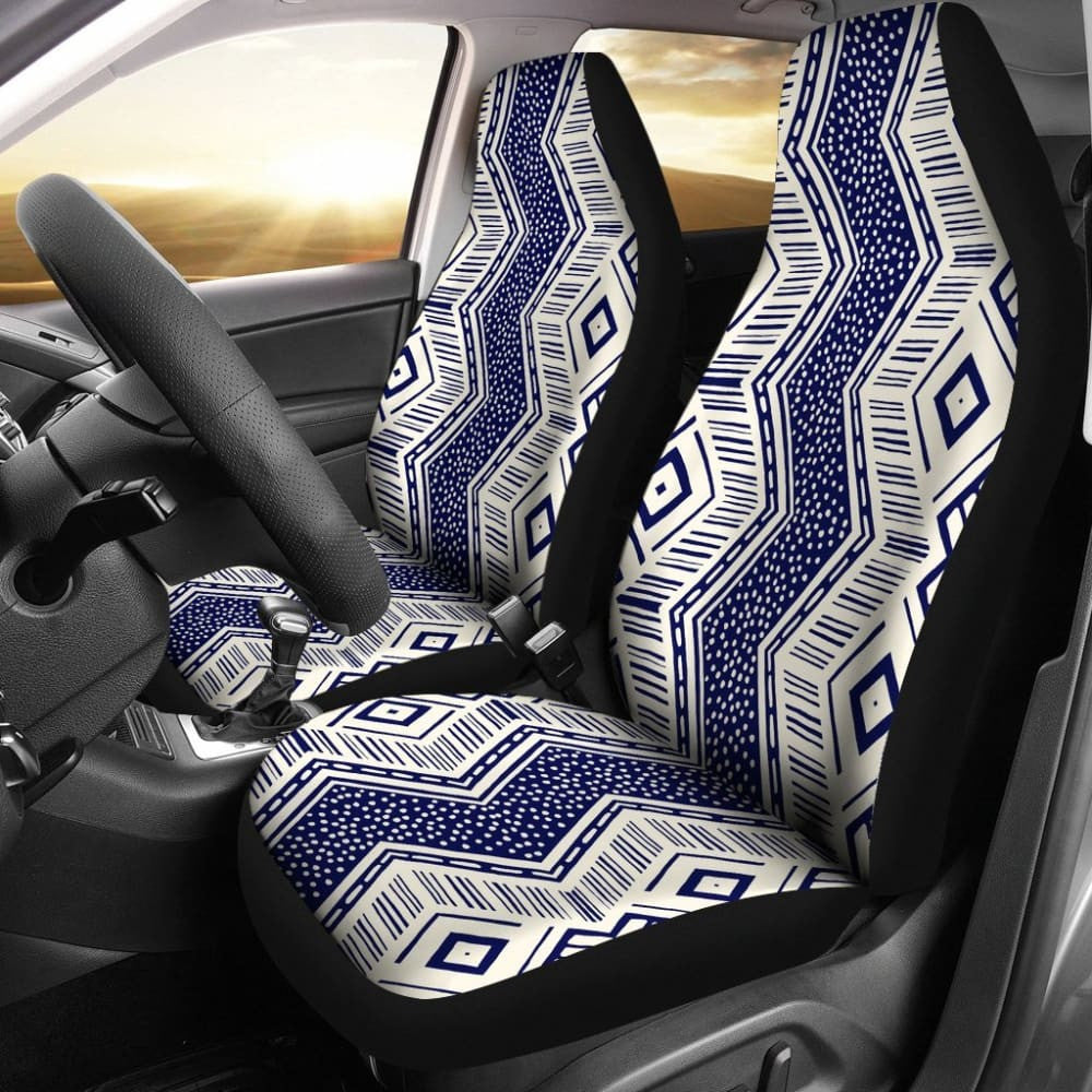 Colorful Aztec Blue And White Design