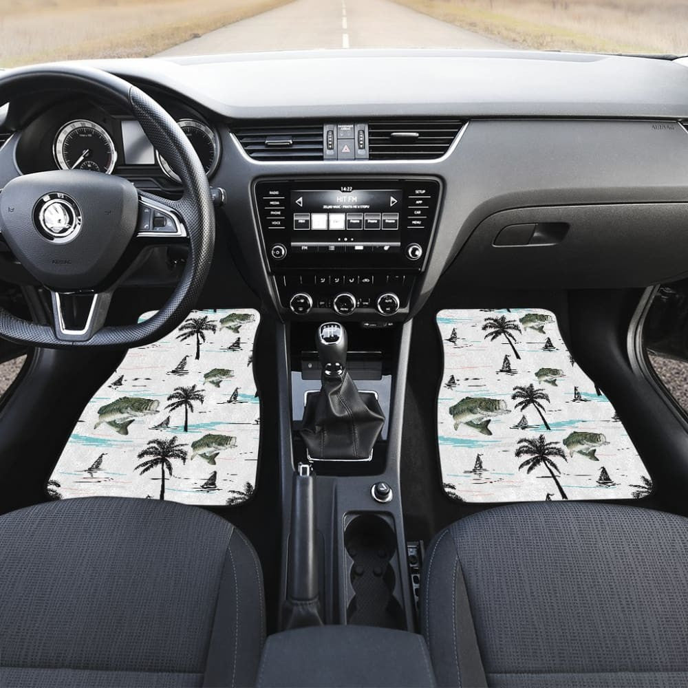 Largemouth Bass Fishing Patterns Car Floor Mats
