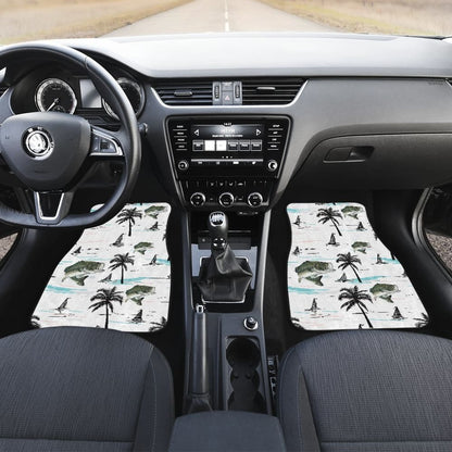 Largemouth Bass Fishing Patterns Car Floor Mats